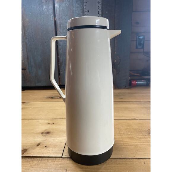 Vintage Thermos Serv White/Black. Coffee Carafe Pitcher. 12" - Picture 5 of 5
